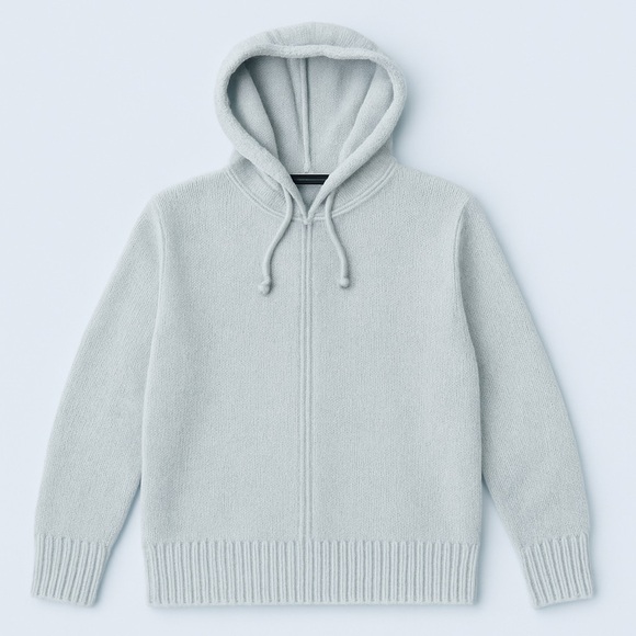 Simply Vera Wang Chenille Hoodie Light Sky Blue Gray XL Cozy Soft Sweater - Picture 1 of 9